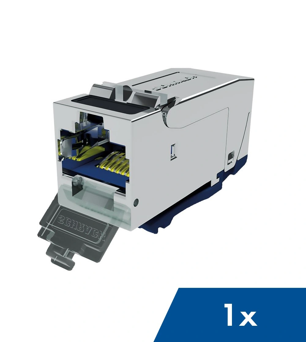 Modul S-JACK RJ45 ecranat, Cat.6a 10GB (SFB), 4PPoE 100W