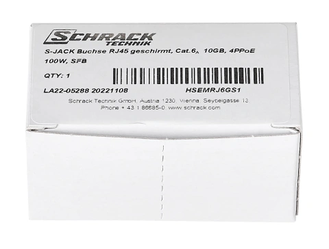 Modul S-JACK RJ45 ecranat, Cat.6a 10GB (SFB), 4PPoE 100W_3