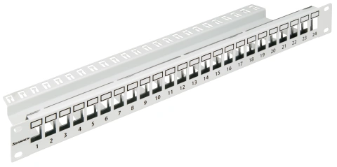 Patchpanel 19" 24 porturi(SFA)(SFB) goale,1UH,RAL7035,scurt