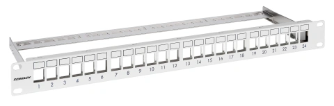Patchpanel pt. 24 module TOOLLESS LINE, 1UH, 19", RAL7035_13