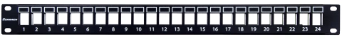 Patchpanel 19" 24 porturi(SFA)(SFB) goale,1UH,negru,scurt_4