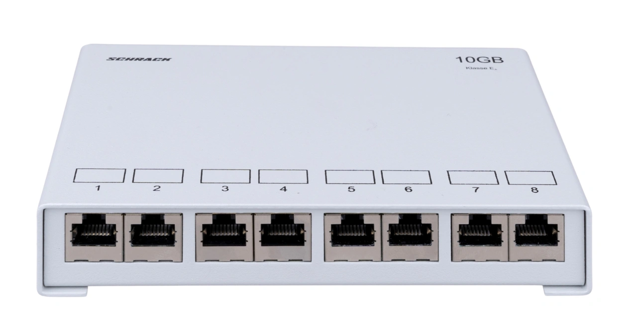 Patchpanel aplicat Cat.6 10 GB Class Ea 8xRJ45 ecranat