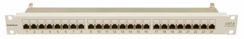Patchpanel 19" Cat.6 ecranat 24xRJ45G