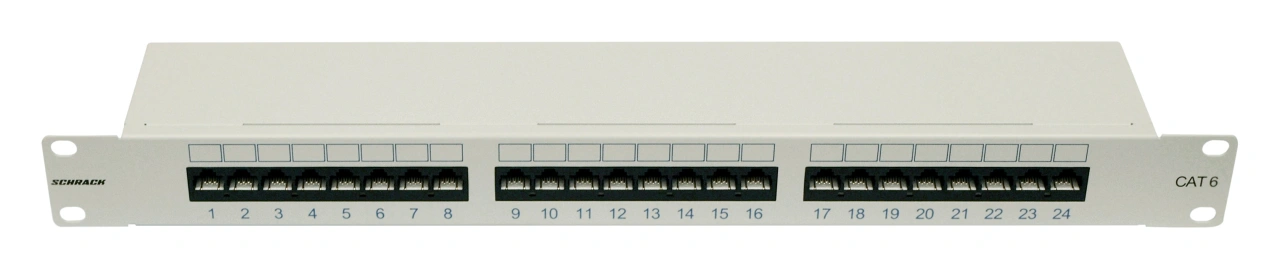 Patchpanel Cat.6 neecranat 24xRJ45U RAL7035