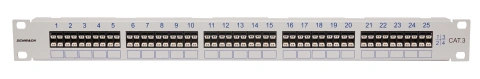 Patchpanel telefonie FlexLine 25xMMT-LSA 19'' 1U,RAL7035_2