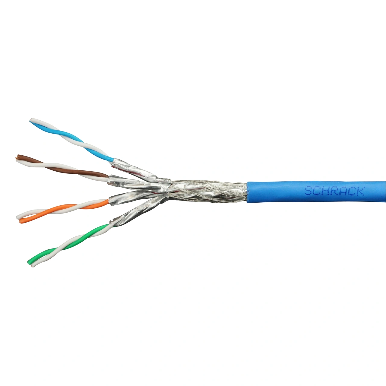 Cablu S/FTP Cat.7, 4x2xAWG23/1,1.000Mhz,LS0H,Dca,40%,albastr