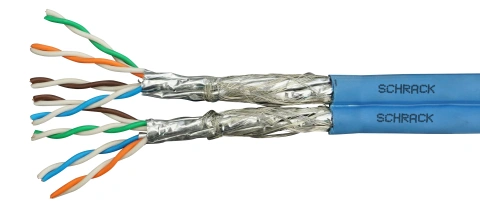 Cablu S/FTP Cat.7a,2x(4x2xAWG22/1)1.2G,LS0H3,Cca,50%,blu,25G