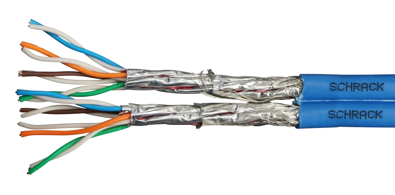 Cablu S/FTP Cat.7,2x(4x2xAWG23/1),1.0Ghz,LS0H,Dca,40%,albast