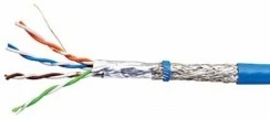 Cablu SF/UTP Cat.5e, 4x2xAWG24/1, PVC, Eca, albastru
