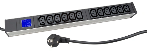 PDU IT Meter cu contor de energie,12xC13,19",1UH,aluminiu_3