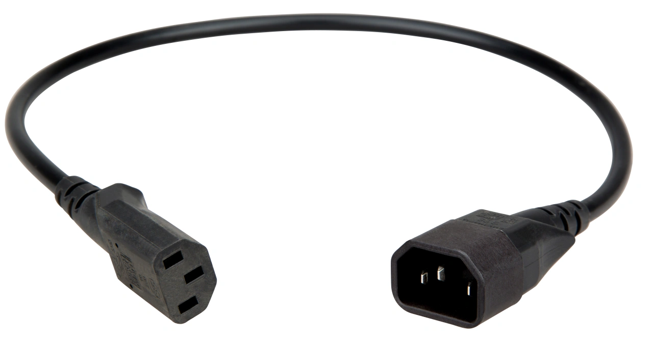 Prelungitor IT METER LINE IEC C13 pentru clemă blocare, negr