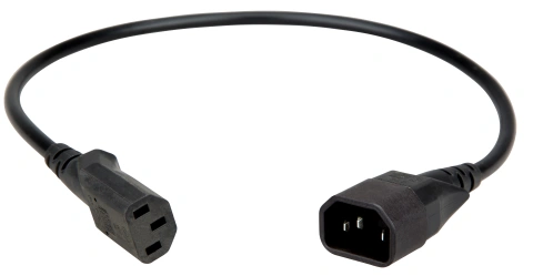Prelungitor IT METER LINE IEC C13 pentru clemă blocare, negr