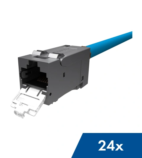Set 24 modul RJ45 ecranat,ClasaEa 10GB PoE+,PERFORMANCE LINE