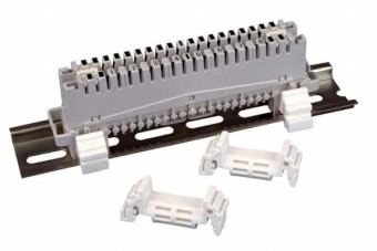 Clips montaj pe sina omega cu adaptor tip bara rotunda