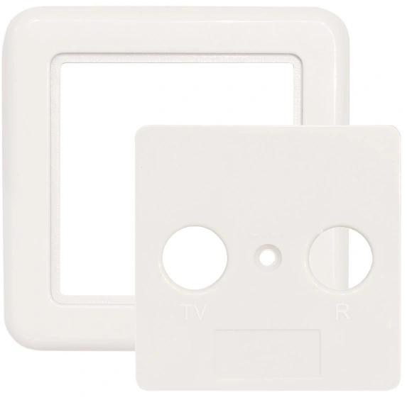 Ramă albă 2port.75x75mm pt.HSBKD2A/HSBKDDA,TZU 2-10