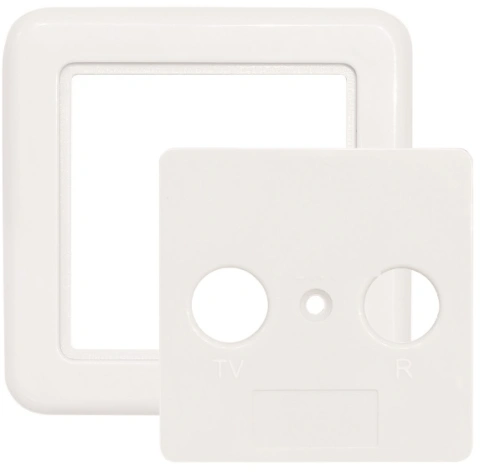 Ramă albă 2port.75x75mm pt.HSBKD2A/HSBKDDA,TZU 2-10