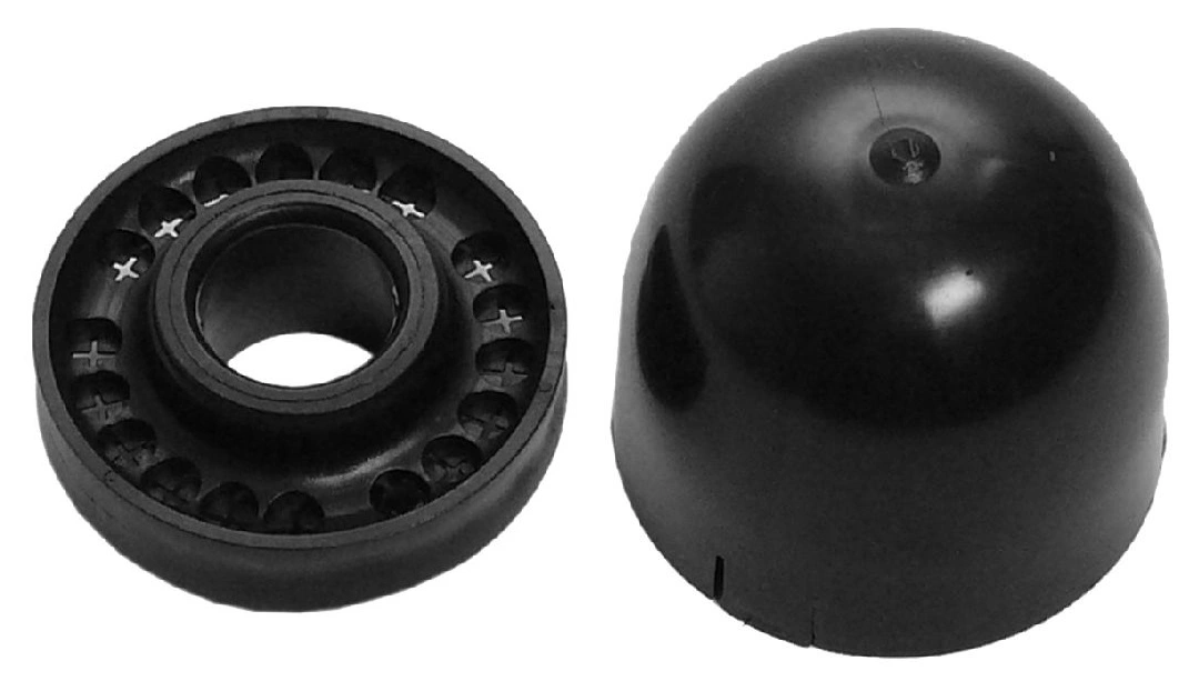 Capac polietilenă cu intrare cablu pt. catarg D50/60mm,negru