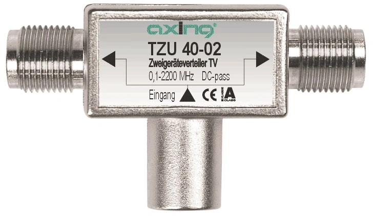 Splitter SAT 2 dispoz.,1xF-Quick-Tată-2xF-Mamă,TZU 40-02