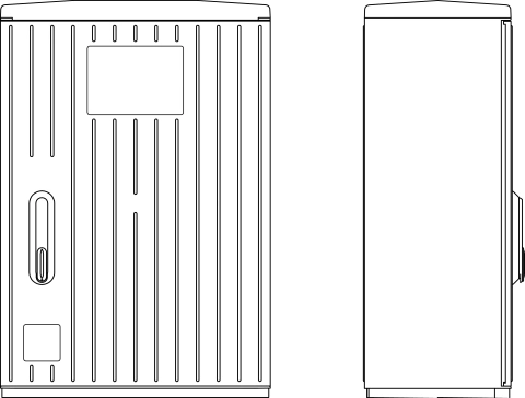 Dulap pol. striat RAL7035 ,măr0X,180°, IP44,590x869x320mm