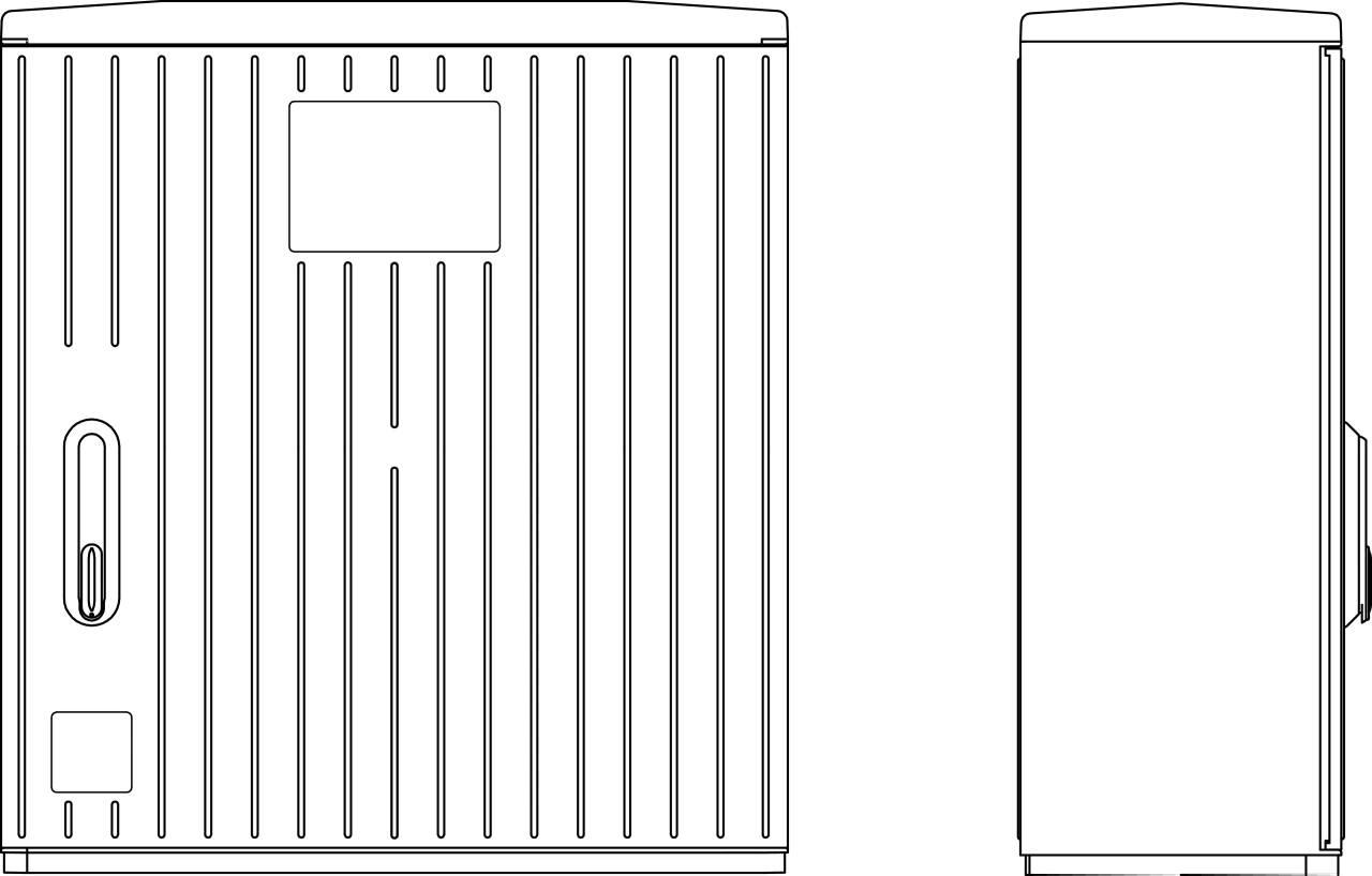 Dulap pol. striat RAL7035 ,măr 1,180°, IP44,785x869x320mm