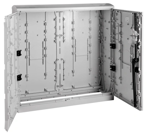 Cable management enclosure Series J, dotted, 2 doors, size 2_1