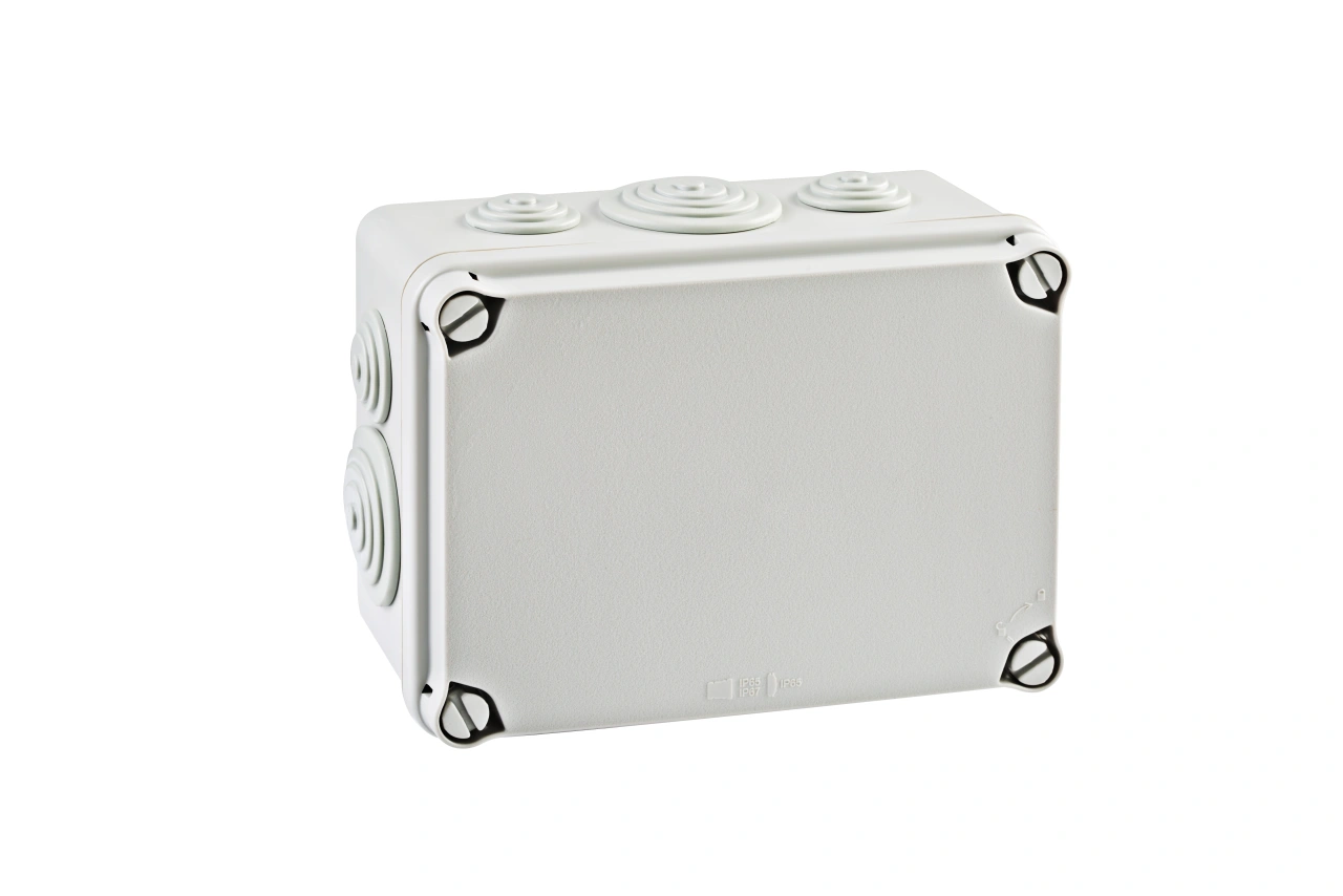 Junction Box IP65, H=133 W=180 D=80, 6xM25 4xM40