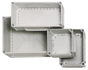 Capac 280x190x80 înalt gri cu şuruburi cu cap normal