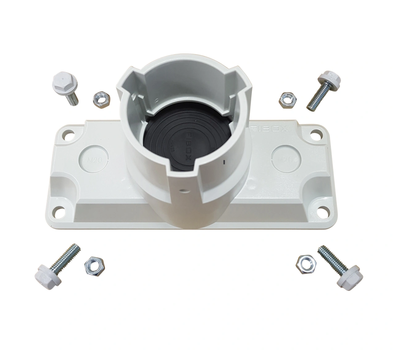 Flanşă cu element de preluare cabluri, măr. 2, 1x30-60mm