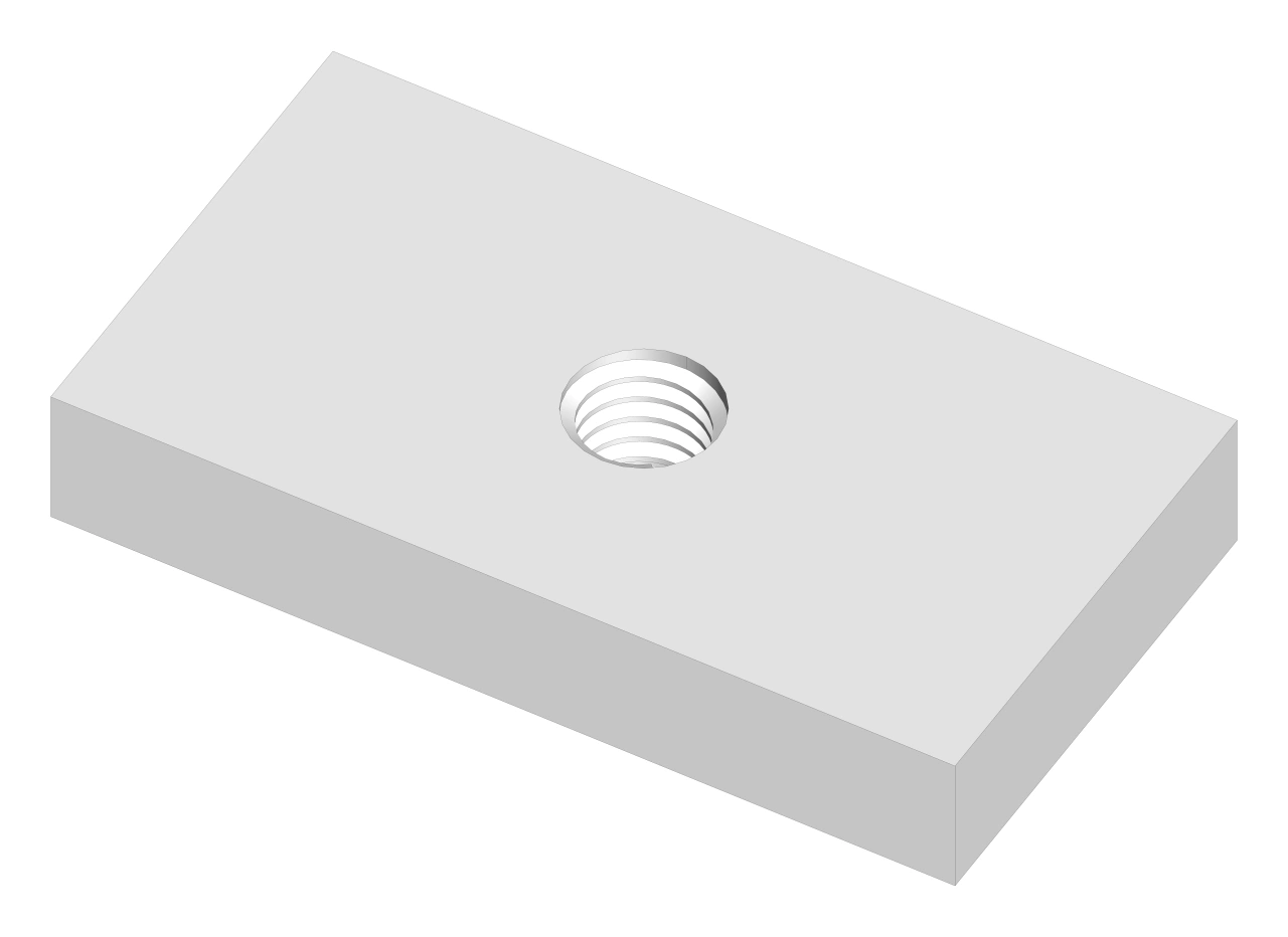 Threaded plate M3 galvanized steel