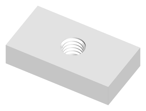 Threaded plate M4 galvanized steel