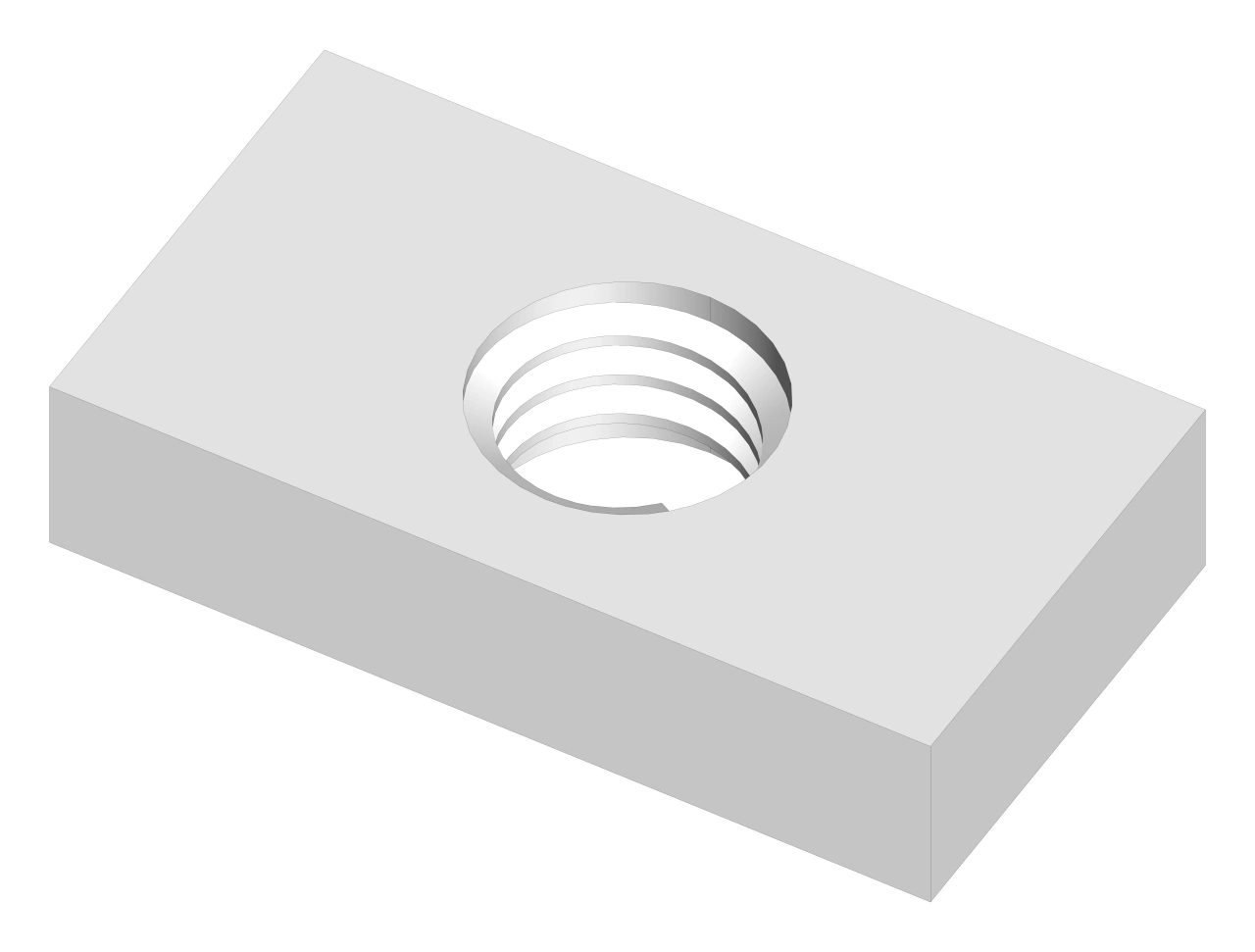 Threaded plate M6 galvanized steel