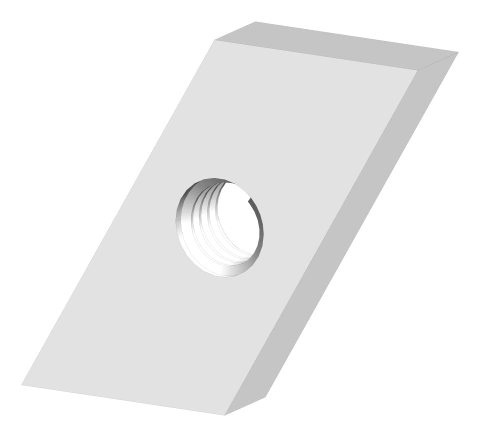 Threaded plate M5 galvanized steel