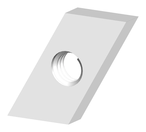 Threaded plate M6 galvanized steel