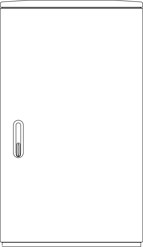 Cable management enclosure 1 door, F5, RAL7032, IP44
