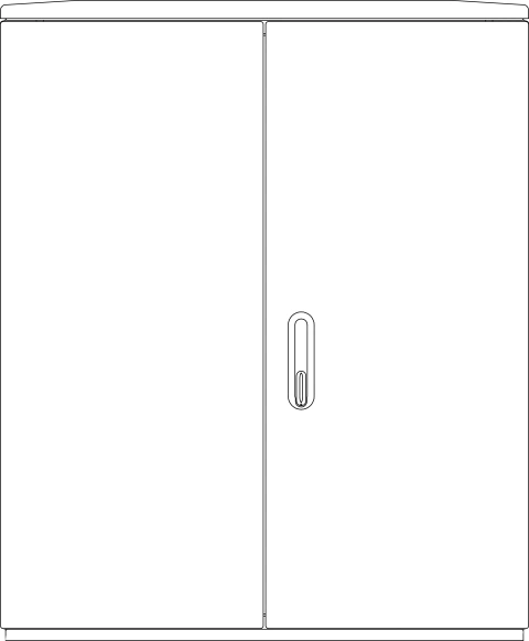Cable management enclosure 2 door, F6, RAL7032, IP44