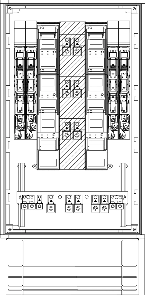 cable distribution cabinet UP 4NHS00/185-2NHS2/3
