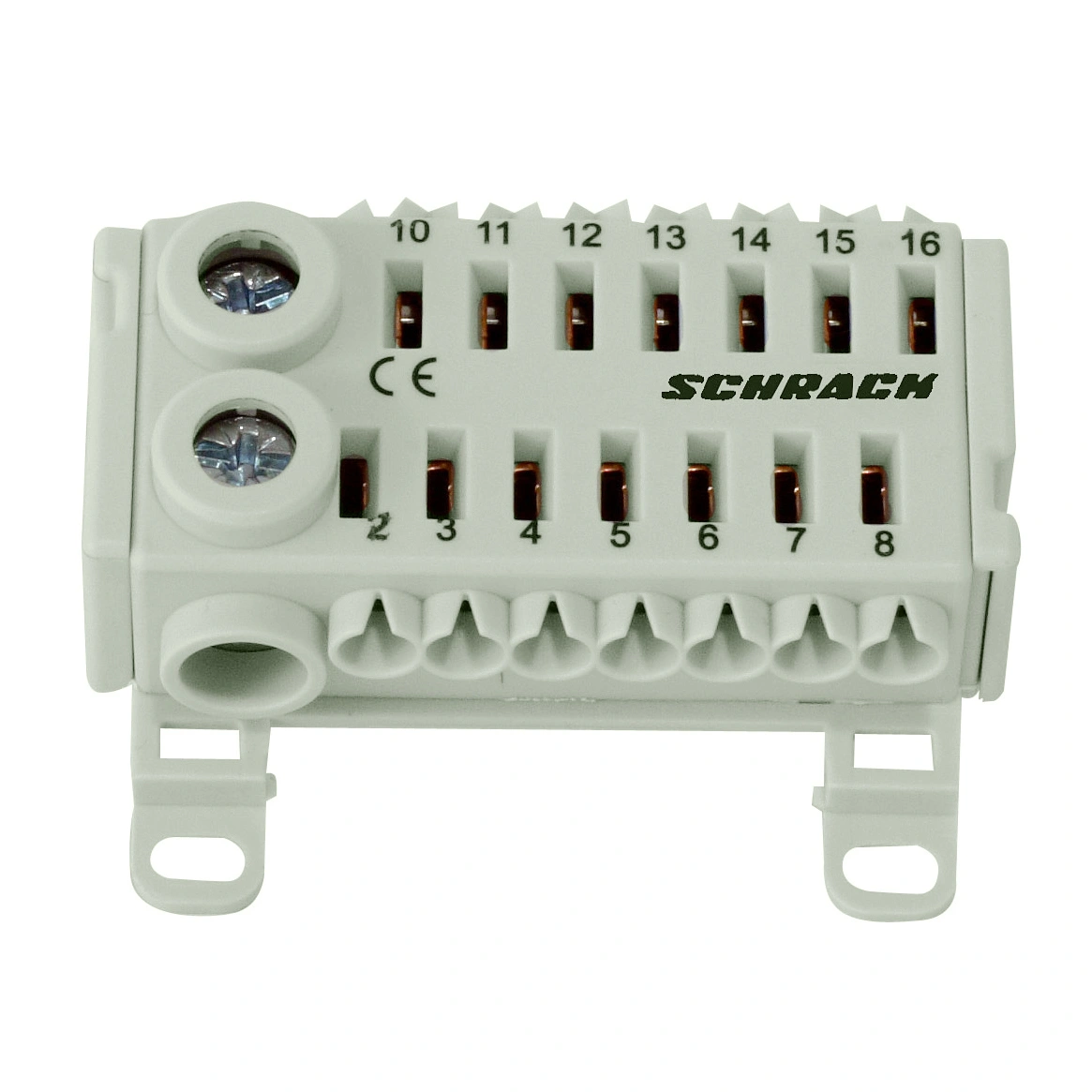 Clemă cu conexiune rapidă, alb, 2 x 25mm², 14 x 6 mm²