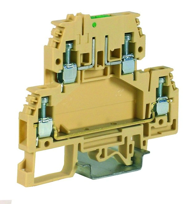 Clemă dublu etajată tip DAS.4, bej/0,2-4 mm²