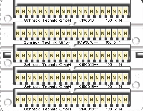 Etichete pentru cleme şir "N" (100x)