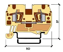 Clemă de nul, conex. elastică, HMM.2, albastru, 0,2-2,5 mm²_1