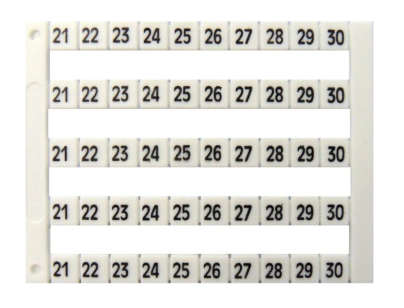 Etichete inscripţ. oriz. DEKAFIX DY5 21-30 (50 etichete)
