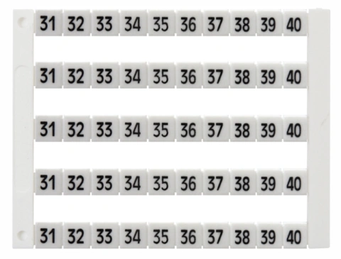 Etichete inscripţ. oriz. DEKAFIX DY5 31-40 (50 etichete)