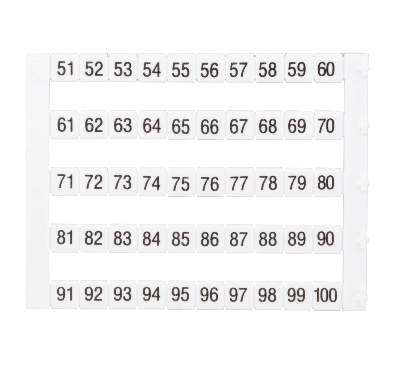 Etichete inscripţ. oriz. DEKAFIX DY5 51-100 (50 etichete)