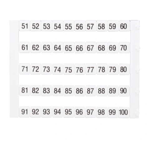 Etichete inscripţ. oriz. DEKAFIX DY5 51-100 (50 etichete)