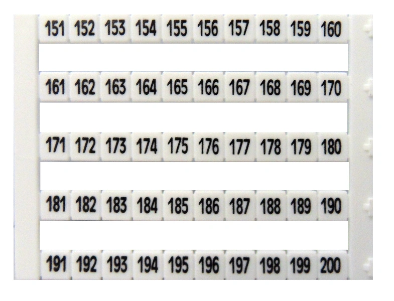 Etichete inscripţ. oriz. DEKAFIX DY5 151-200 (50 etichete)
