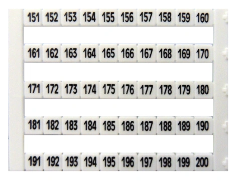 Etichete inscripţ. oriz. DEKAFIX DY5 151-200 (50 etichete)