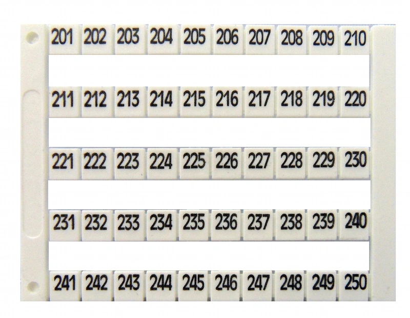 Etichete inscripţ. oriz. DEKAFIX DY5 201-250 (50 etichete)
