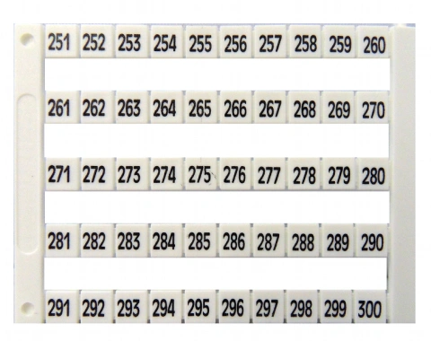 Etichete inscripţ. oriz. DEKAFIX DY5 251-300 (50 etichete)