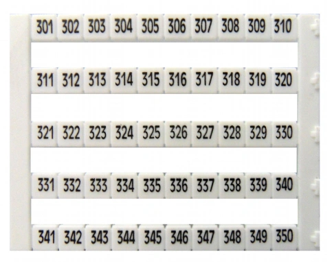 Etichete inscripţ. oriz. DEKAFIX DY5 301-350 (50 etichete)