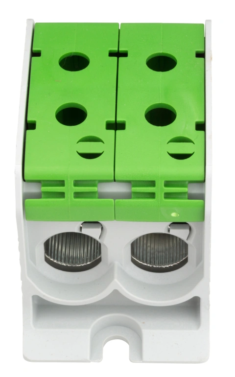 Clemă dublă Al-Cu,1 p. verde, 95mmp / 70mmp cu pin_1